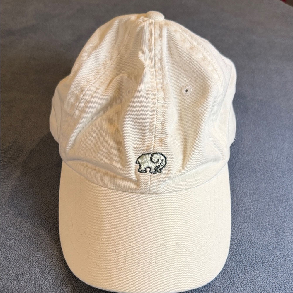 Ivory Ella white/Cream woman’s Cap with Elephant